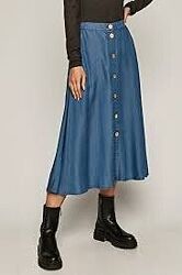 юбка джинсовая размер 46 / 12 летняя коттон на застежке пояс резинка 