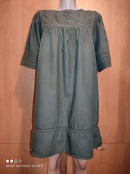 Крутое хлопковое платье с шортами под юбкой Пог-50 см