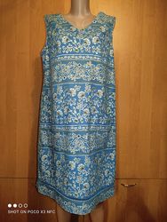 Льняное платье сарафан лён и вискоза пог-52 см