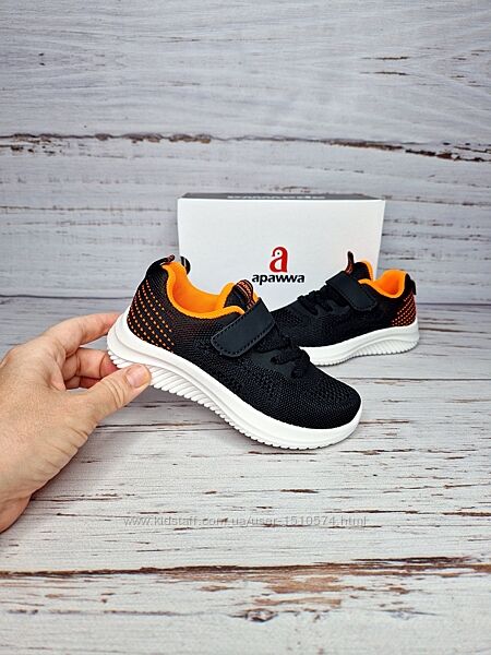 р.27-31 Кроссовки унисекс Apawwa Z396 black-orange