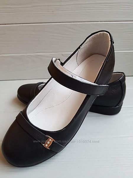 р.35 Туфли кожаные D Style Black  