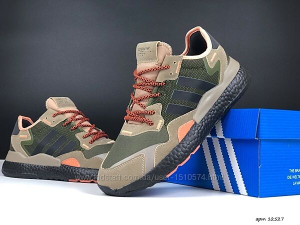 р.41-46 Кроссовки Adidas Nite Jogger Boost хаки KS 12527