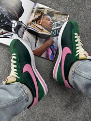р.36-41 Кроссовки Nike Cortez Green White Pink Артикул 0571
