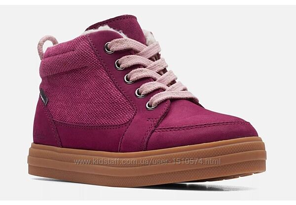 р.29.5, 30, 31 Clarks детские зимние кожаные ботинки оригинал