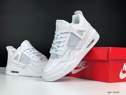 р.36-41 Кроссовки Nike Air Jordan 4 Retro бело KS 12539 