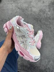 Р.37-41 asics gel nyc white pink артикул 0644