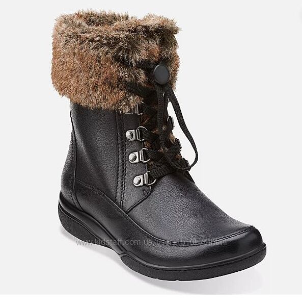 р.40 Clarks женские кожаные зимние сапожки оригинал