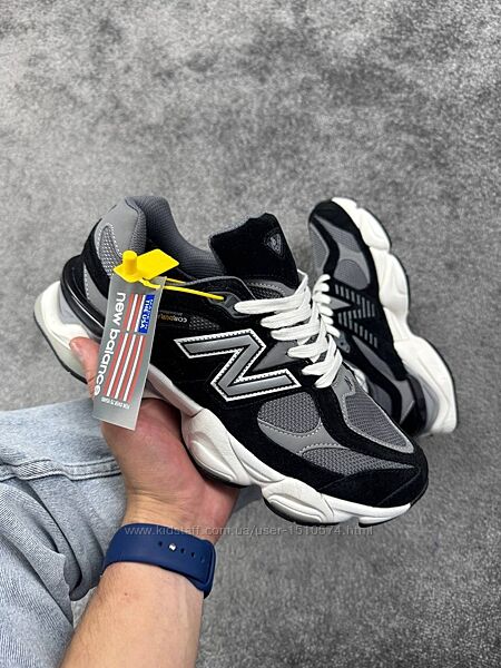 Р.41-46 кроссовки new balance 9060 black white grey cordura артикул 0599