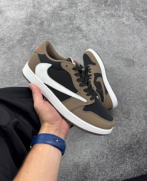 Р.41-45 кроссовки nike jordan 1 low travis scott brown артикул 0652