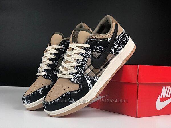 37-45 Кроссовки Nike SB Dunk Low черные/коричневые  KS 12547