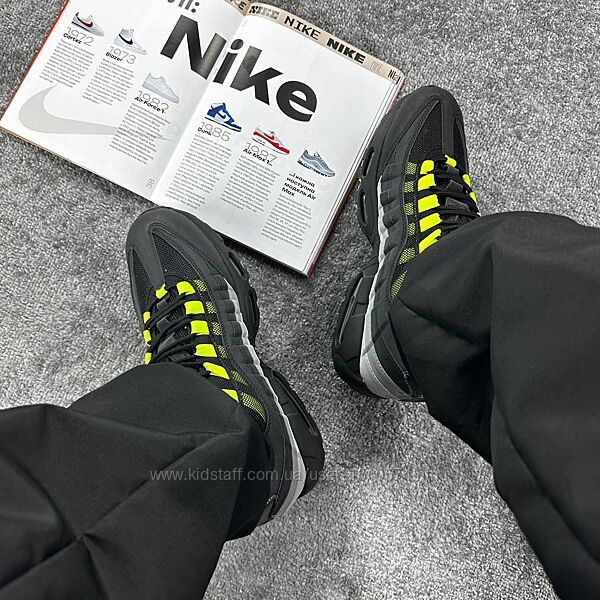 Р.41-45 кроссовки nike aiir max 95 black grey neon артикул 0285