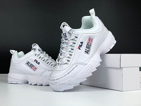 р.36-40 Кроссовки Fila X Alife Disruptor II белые KS 12553