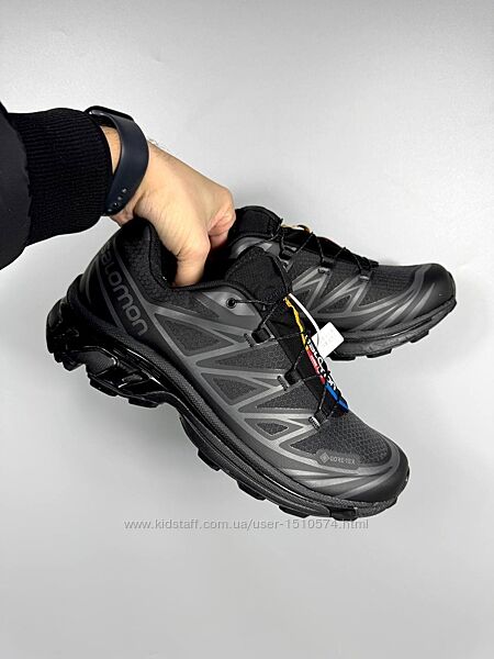 р.40-46 Кроссовки Salomon XT-6 All Black Gore-Tex 0355