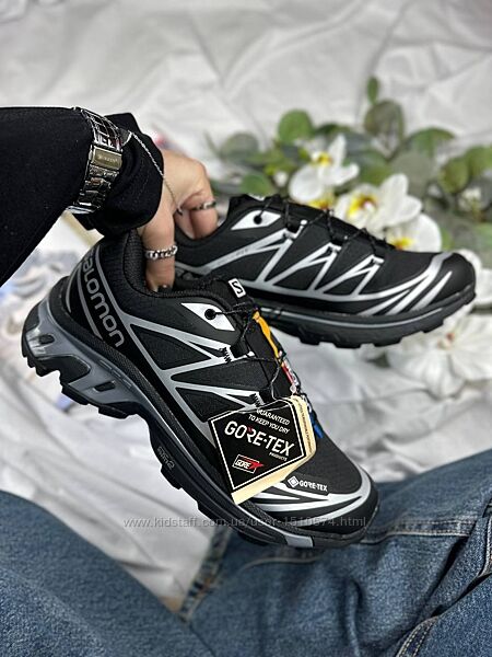 р.40-45 Кроссовки Salomon XT-6 Black Silver Gore Tex 0474