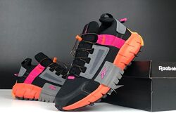 р.41-46 Кроссовки Reebok Zig Kinetica Edge черно/оранжевые термо KS 12559