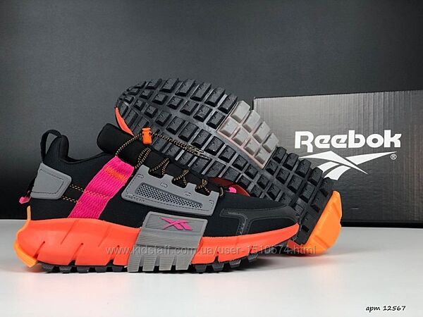 р.36-41 Кроссовки Reebok Zig Kinetica Edge черно/оранжевые термо KS 12567