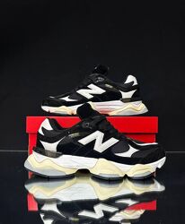 р.43-46 Кроссовки New Balance 9060 Black White Yellow Cordura  0680