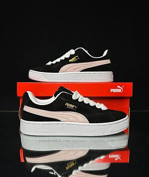 р.37-41 Кроссовки Puma Suede Xl Black White Pink 0619