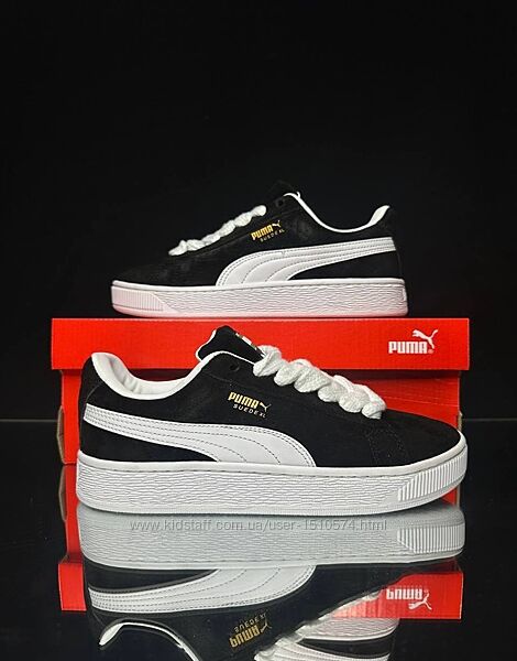 р.37-41 Кроссовки Puma Suede Xl Black White 0682