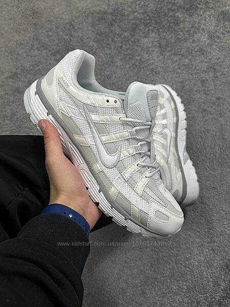 р.37-45 Кроссовки Nike P-6000 White Silver унисекс 0519