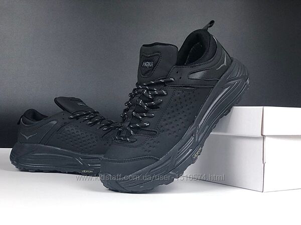 р.41-45 Кроссовки Hока Mafate Speed 2 черные термо KS 12573