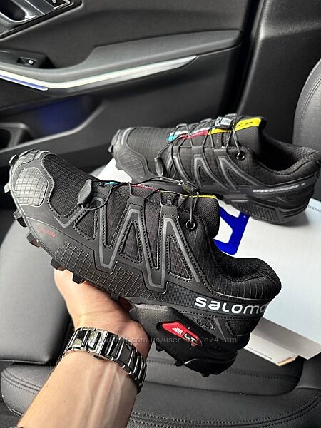 р.41-46 Кроссовки Salomon Speedcross 4 Black White SL023