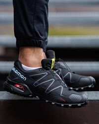р.41-46 Кроссовки Salomon Speedcross 4 Black White SL023