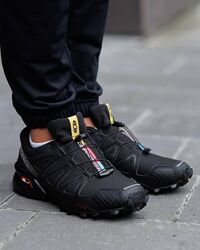 р.41-46 Кроссовки Salomon Speedcross 4 Black Silver SL024