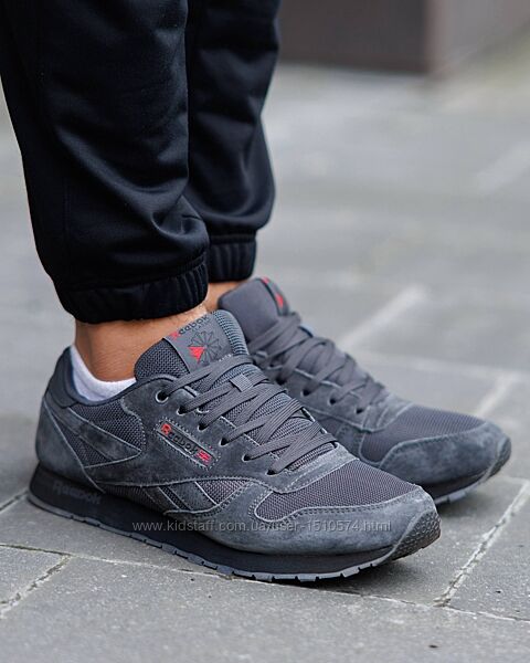 р.41-45 Кроссовки Reebok Classic Leather Light Grey RB043