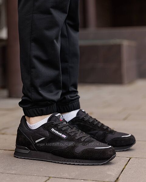 р.41-46 Кроссовки Reebok Classic Super Leather Black RB040