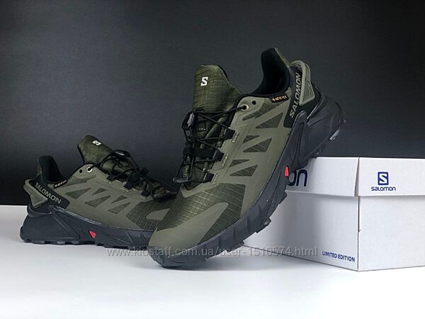 р.41-46 Кроссовки Salomon Supercross 4 хаки термо KS 12583