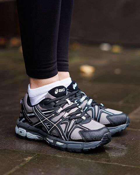 р.37-41 Кроссовки Asics Gel Kahana 8 Black Silver термо AS038