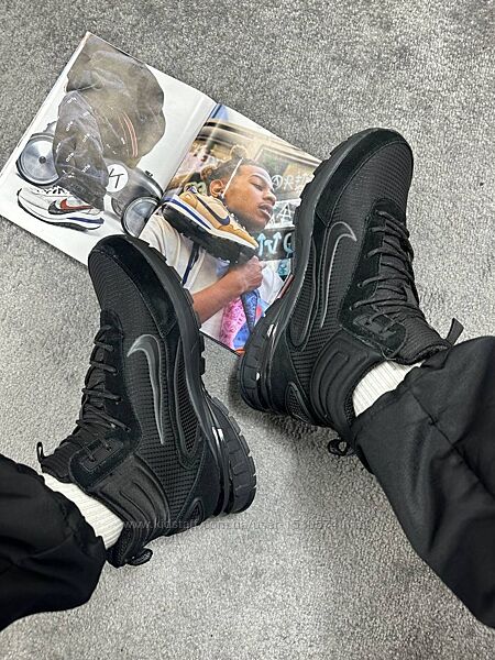 р.41-46 Кроссовки Nike Rivah High Black Grey Gore-Tex Мех 0710