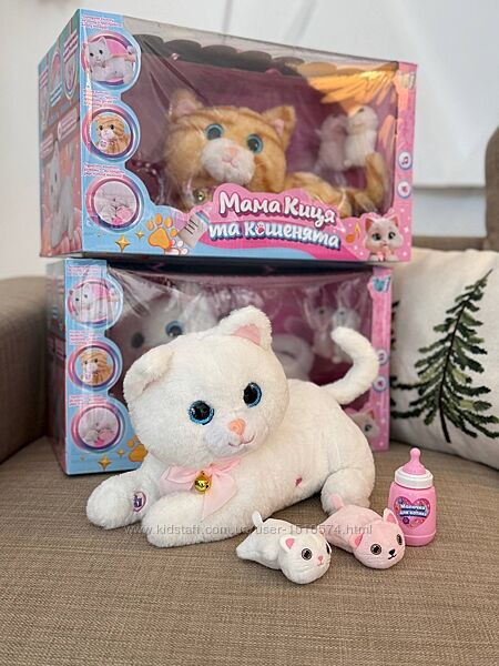 Очаровательная мама-кошка и ее маленькие котята  Артикул 2548