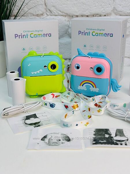 Детский цифровой фотоаппарат с мгновенной термопечатью Артикул2308