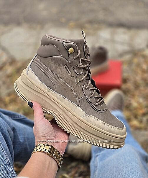 р.38, 39, 40 Женские ботинки Puma Mayra оригинал. Естественная кожа.