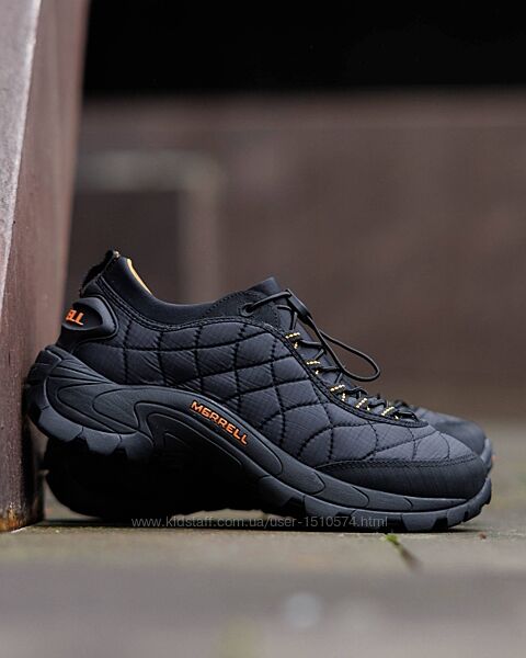 р.41-45 Кроссовки  Merrell Ice Cap Moc II Black Orange MR021 термо