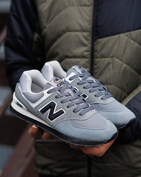 р.41-46 Кроссовки New Balance 574 Grey Silver Black NB159