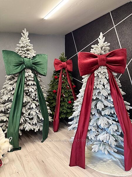 Большие  красивые банты на ёлку, 6 расцветок