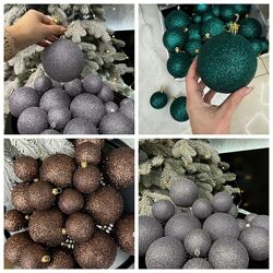 Невероятные наборы ёлочных  больших шаров в наборе 24 штуки 7 расцветок