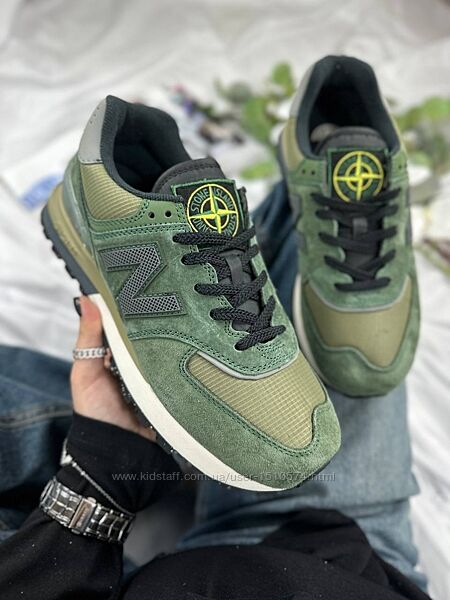 р.41-45 Кроссовки New Balance 574 x Stone Island Legacy Dark Green Арт0731