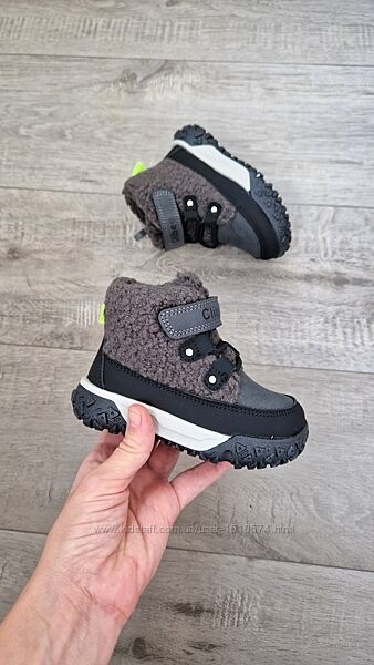 р.23-28 Зимние ботинки фирмы Clibee Артикул TA32 grey