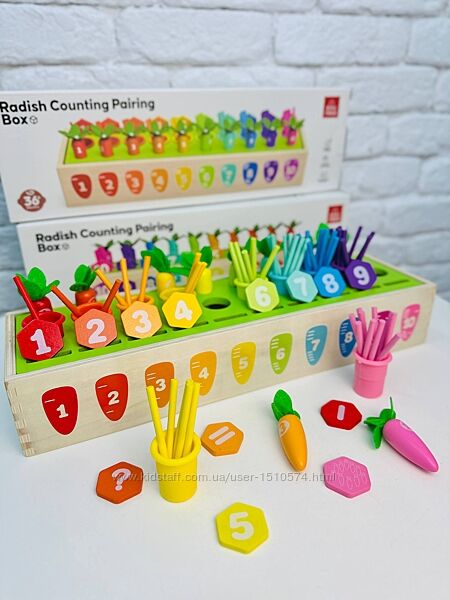 Логическая игра с морковками   арифметические палочки Артикул 2375