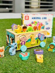 Деревянная Каталка - сортер животного Артикул2488