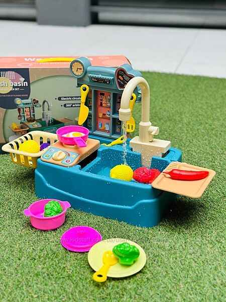 Игровая мойка с краном, продуктами и посудой  Артикул 2471