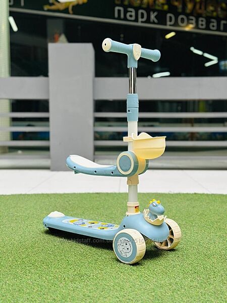 Музыкальный самокат с сидением 2 в 1 Артикул JR 3-090