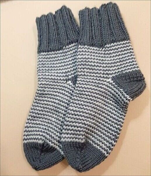 Теплые пушистые вязаные носочки унисекс