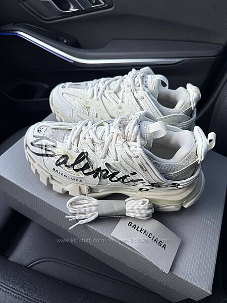 р.36-41 Кроссовки Balenciaga Track Signature Sneaker White Black BL013