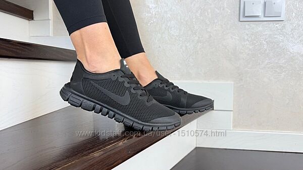 р.36-41 Кроссовки Nike Free Run 3.0 V2 черные KS 12706