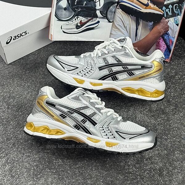 р.41-46 Кроссовки Asics Gel Kayano 14 White Silver Yellow Артикул 0889